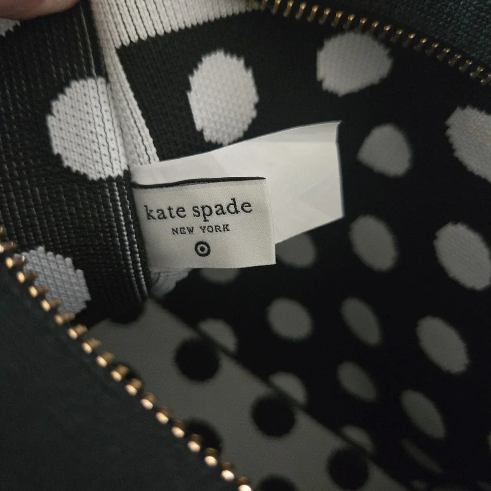 Kate Spade New York Target Polka Dot Knit Mini Tote Bag Black White Crossbody